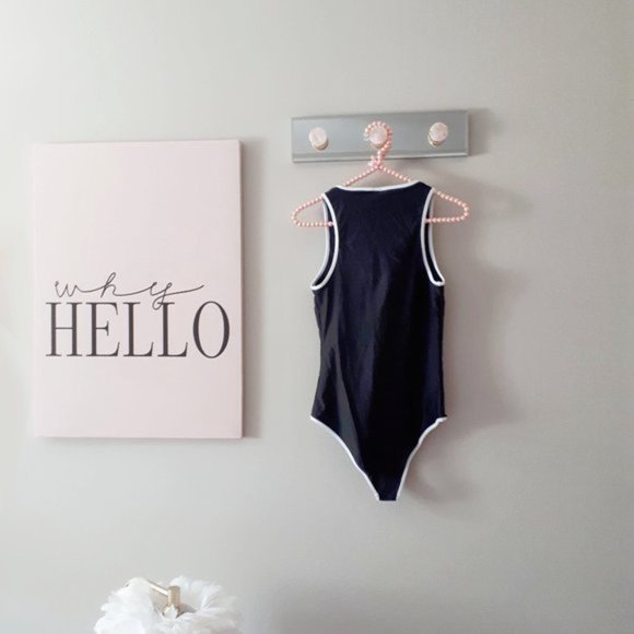 *SOLD* Rag & Bone black & white colourblock one piece swimsuit w contrast zipper - Picture 12 of 12